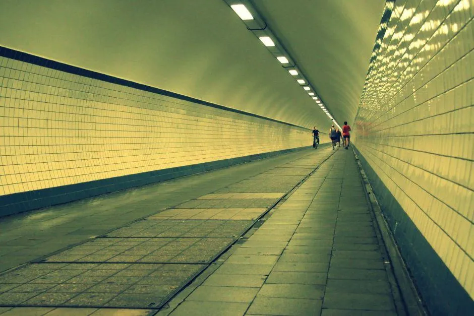 The pedestrian tunnel